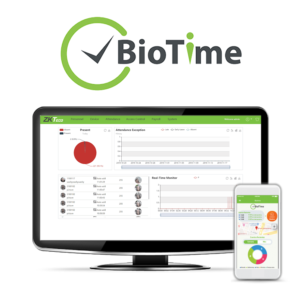 ZKTeco biotime 8.5 image Biotime 8.5 for attendance management